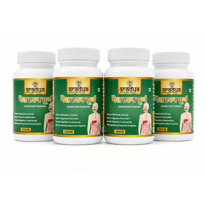 Gas Haran Churna – Pack of 4 | Ayurvedic Digestive Support for Gas, Bloating, Heaviness & Post-Meal Comfort
