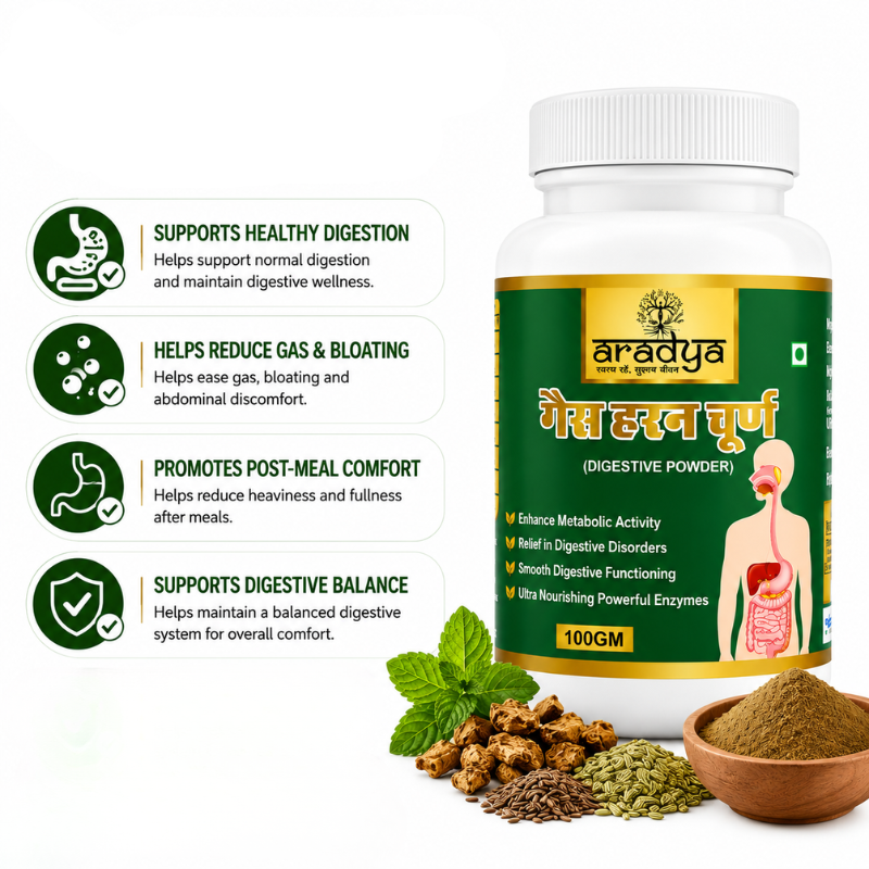 Gas Haran Churna – Pack of 4 | Ayurvedic Digestive Support for Gas, Bloating, Heaviness & Post-Meal Comfort