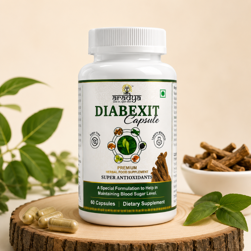 Aradya Diabexit Capsules | Ayurvedic Support for Healthy Blood Sugar & Metabolic Wellness
