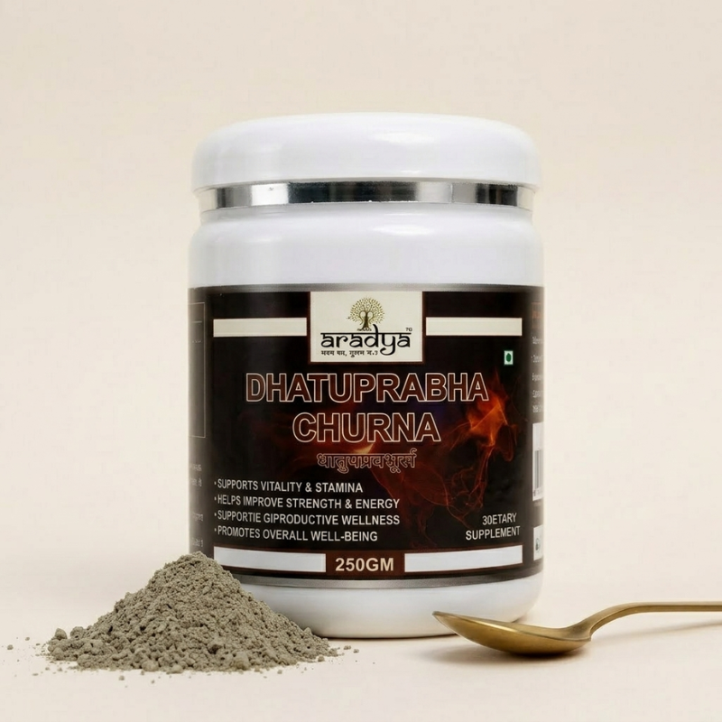 Aradya Dhatu Prabha Churna – Pack of 3 | Ayurvedic Men’s Vitality & Strength Support